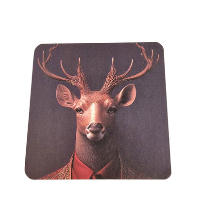 Forest Animal Head Coaster Set Of 6