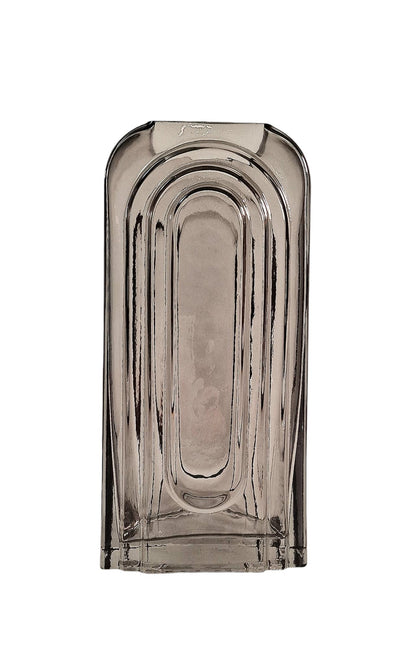 Smoked Glass Arch Vase