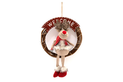 Red Nose Deer Wall Decoration 46cm