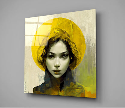 Yellow Hat Glass Wall Art  || Designer Collection | Insigne Art Design