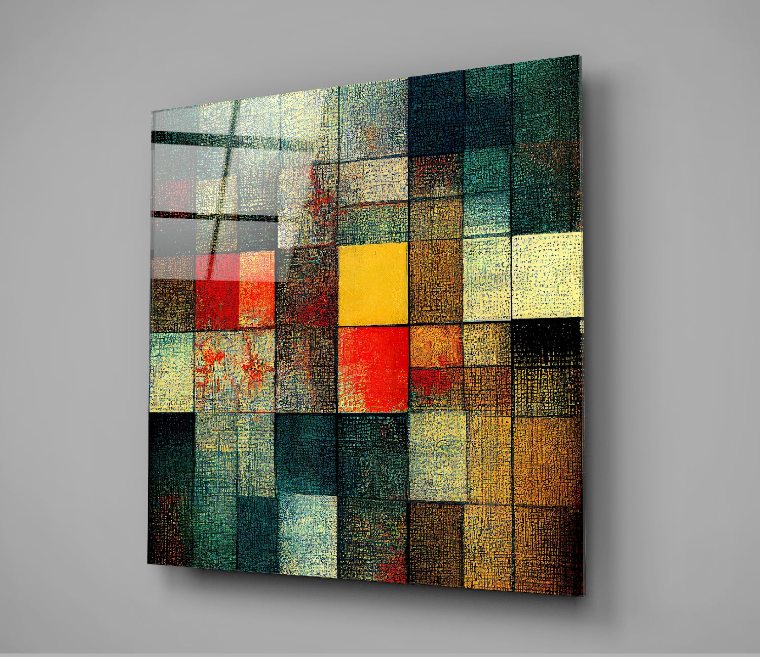 Blocks Glass Wall Art  || Designers Collection | Insigne Art Design