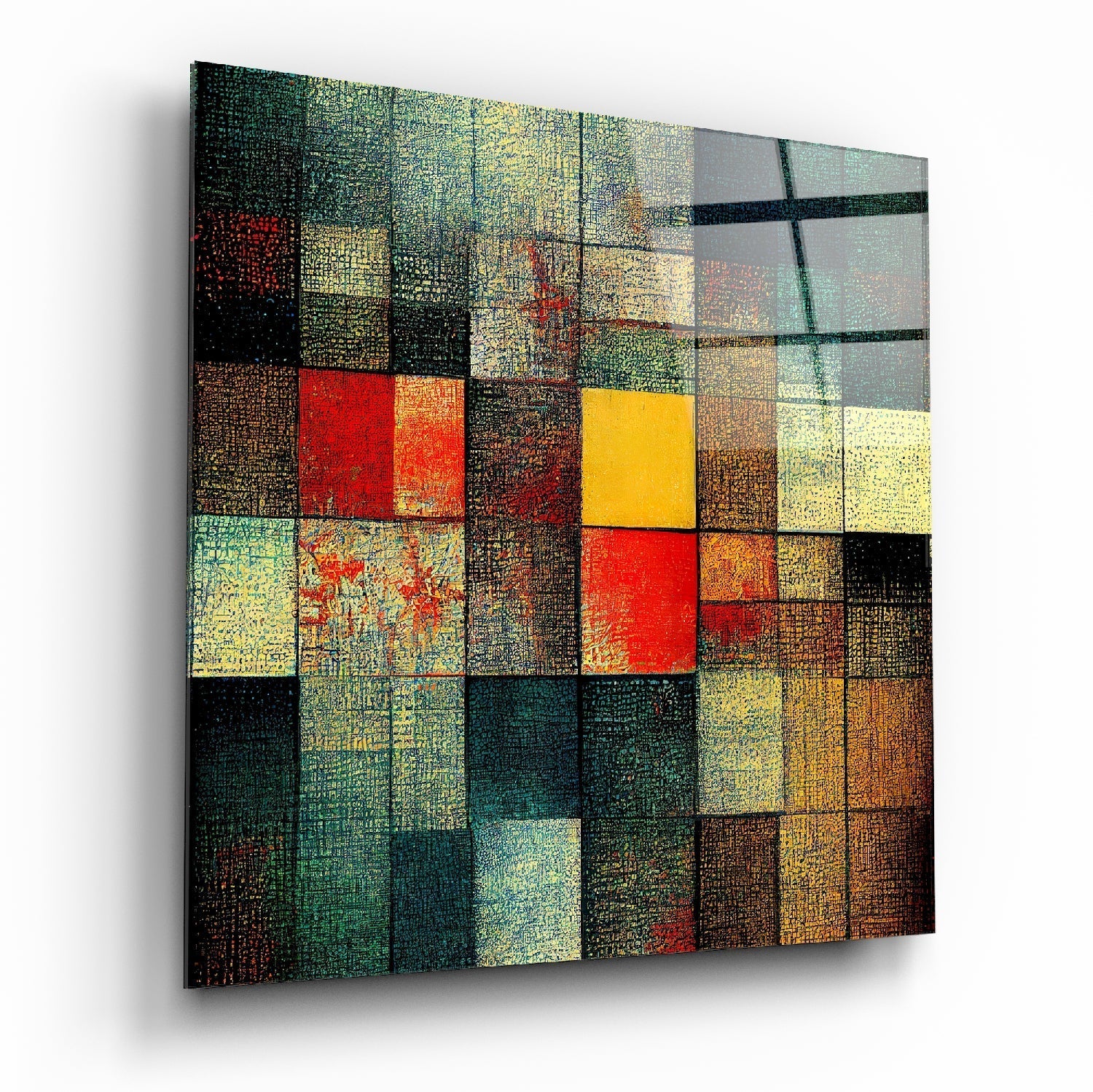 Blocks Glass Wall Art  || Designers Collection | Insigne Art Design