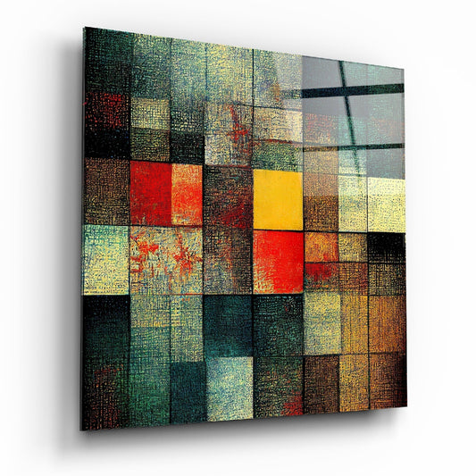 Blocks Glass Wall Art  || Designers Collection | Insigne Art Design