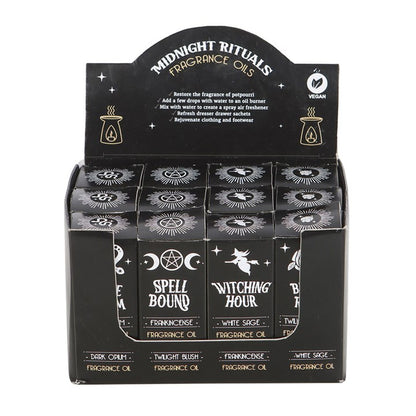 Set of 12 Midnight Rituals Fragrance Oils in Display