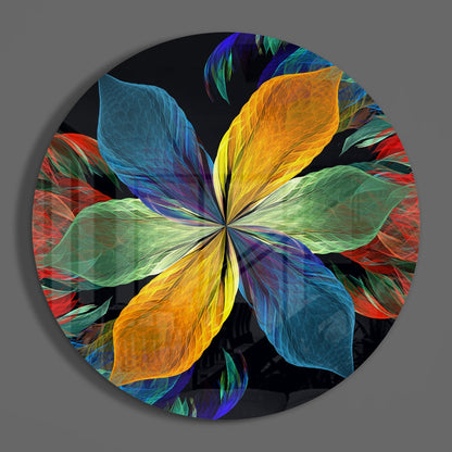 Colorful Flower Glass Wall Art