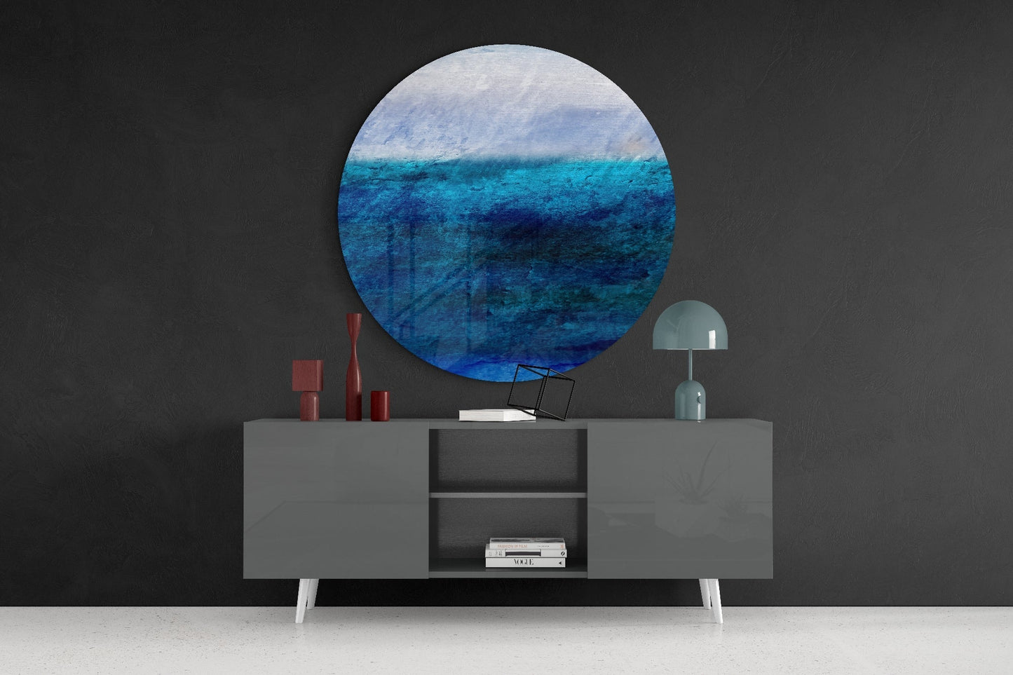 Blue Tones Glass Wall Art