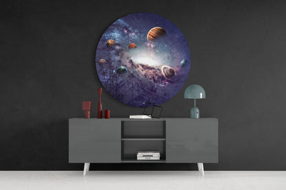 Planets Glass Wall Art