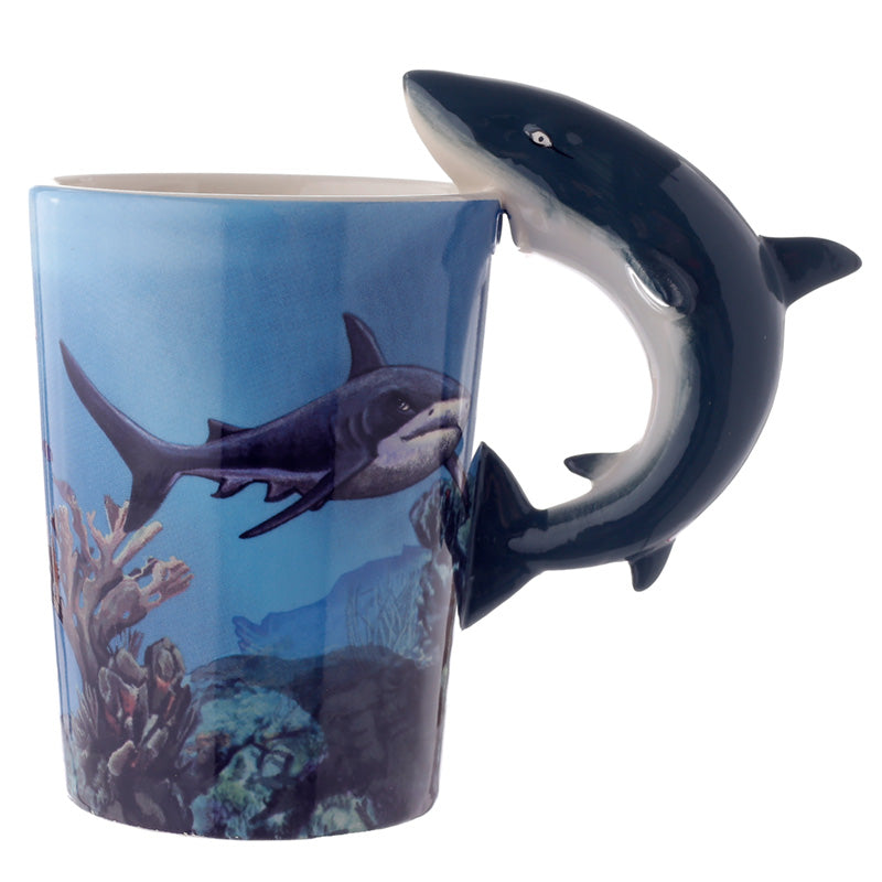 Shaped Handle Ceramic Mug - Lisa Parker Shark