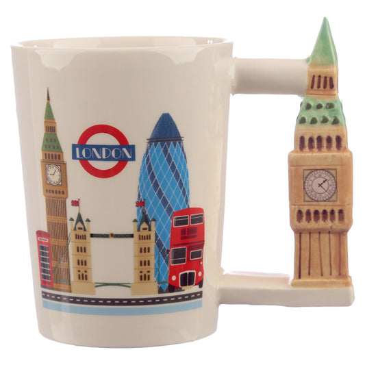 Shaped Handle Ceramic Mug - London Souvenir Big Ben