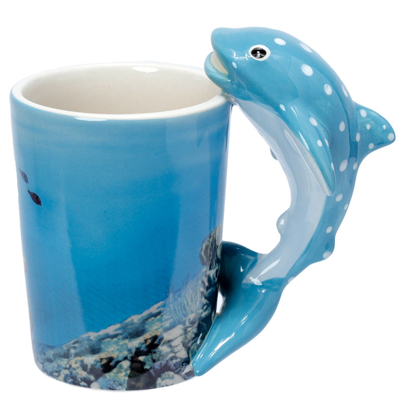 Shaped Handle Ceramic Mug - Whale Shark