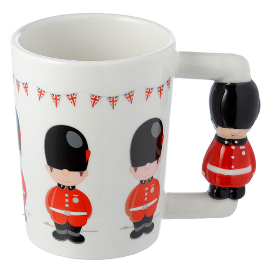 Shaped Handle Ceramic Mug - London Icons London Guardsman