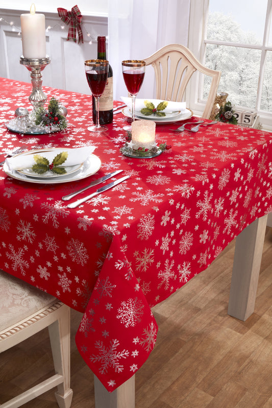 Snowflake - Foil Print Christmas Napkins (Pack of 4)