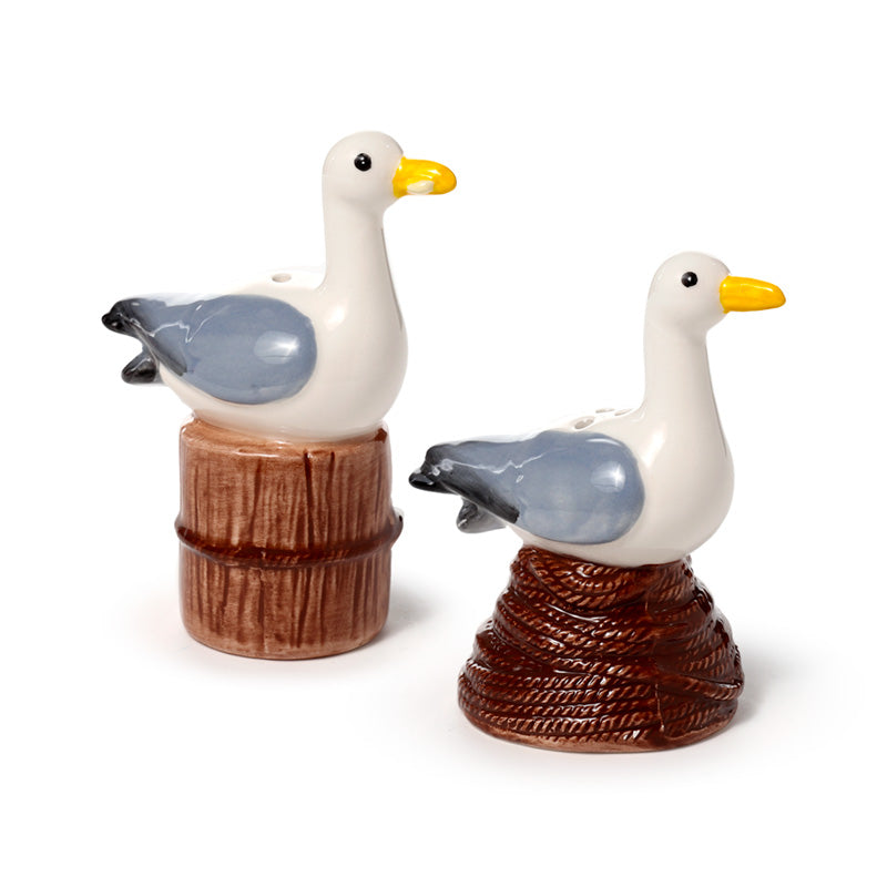 Ceramic Salt & Pepper Set - Seagull Buoy