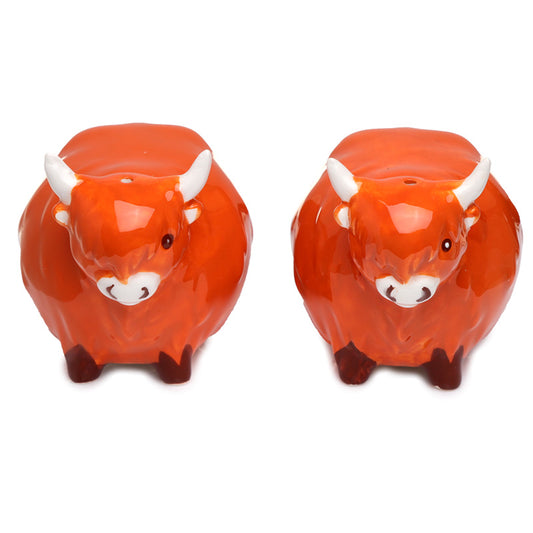 Ceramic Salt & Pepper Set - Highland Coo