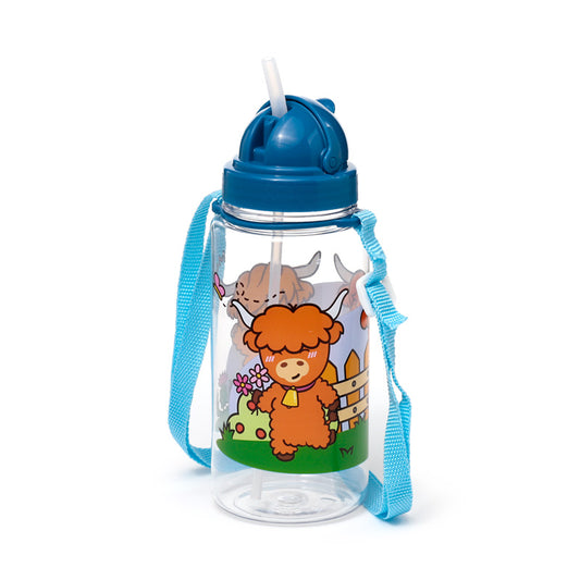 Children's Shatterproof Water Bottle 450ml - Adoramals Highland Coo