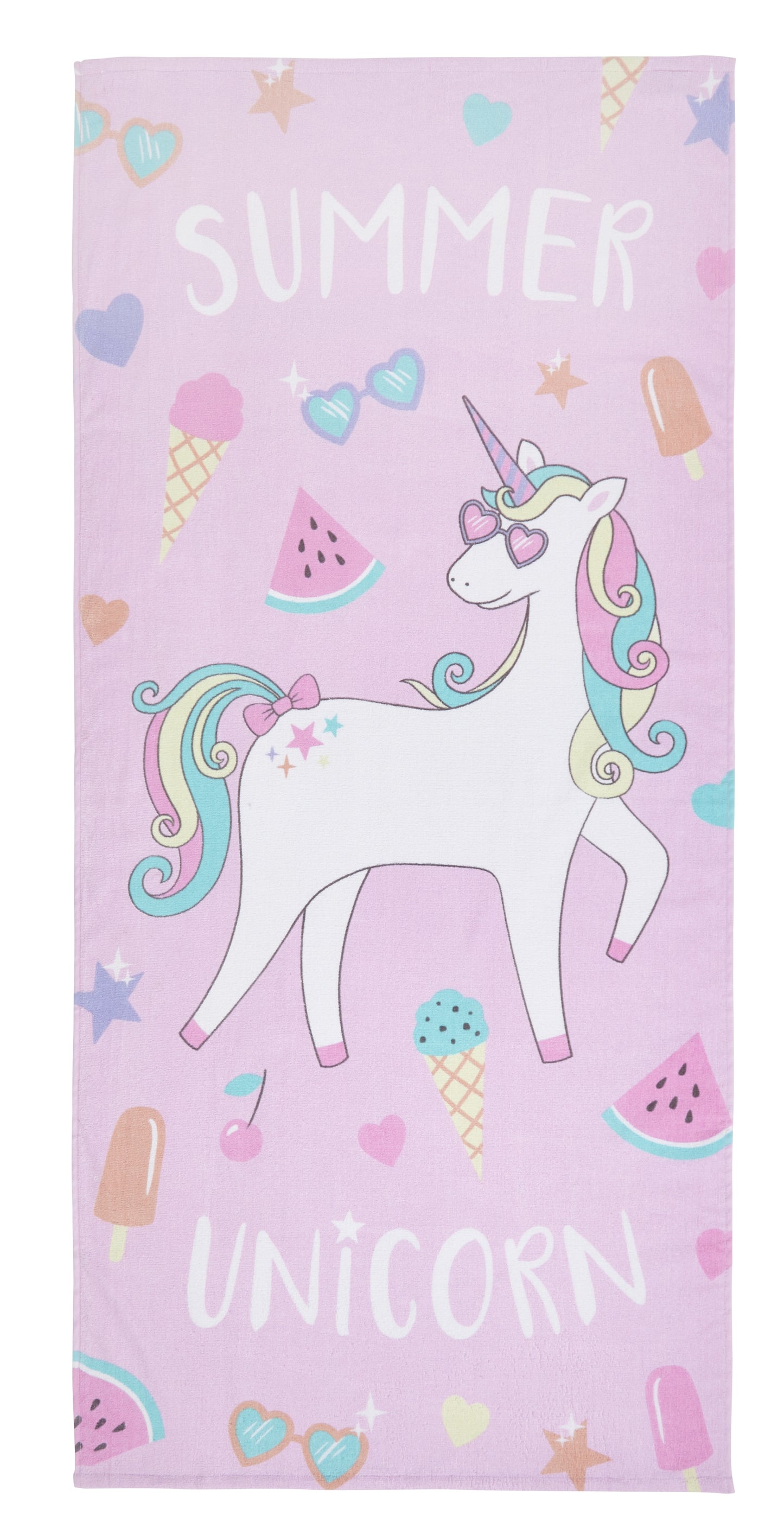 Catherine Lansfield Summer Unicorn Cotton Beach Towel