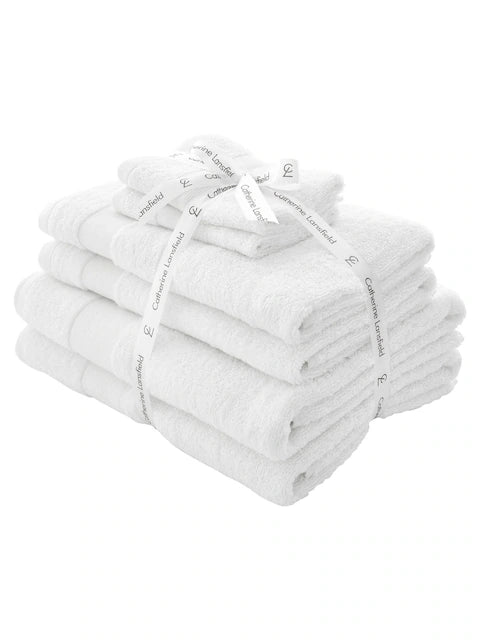 Catherine Lansfield Anti-Bacterial Cotton 6 Piece Towel Bale Set