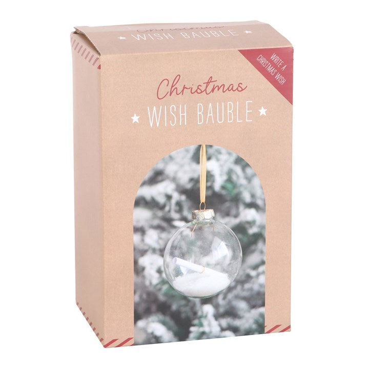 Christmas Wish Hanging Glass Bauble