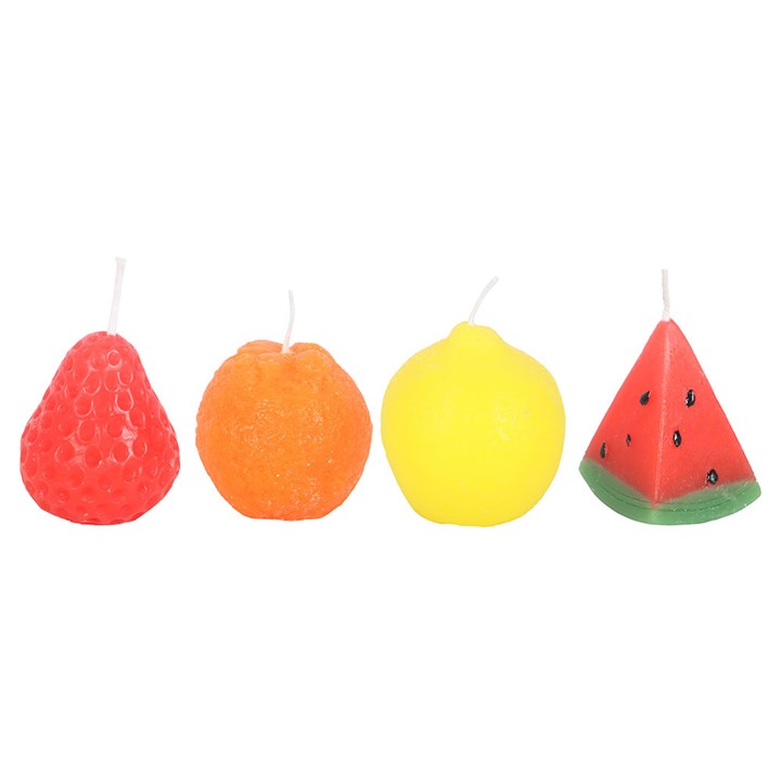 Set of 4 Fruit Shaped Candles