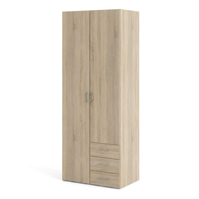 Space Wardrobe 2 Doors 3 Drawers in Oak 2001