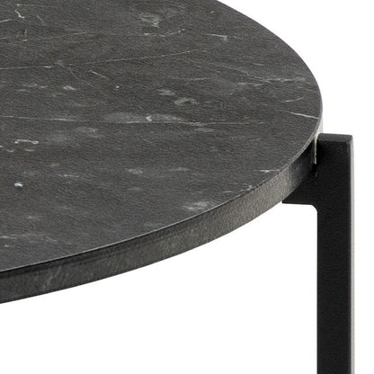Lamoine Round Coffee Table in Matt Black