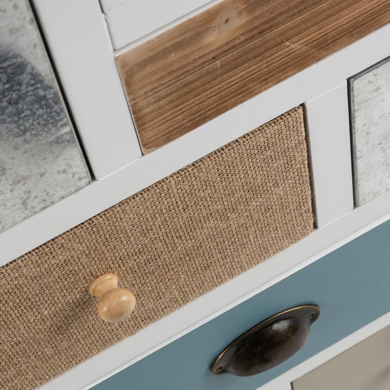 Thais White Shabby Chic Multi Coloured Chest