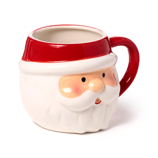 Ceramic Shaped Head Mug - Christmas Santa Head