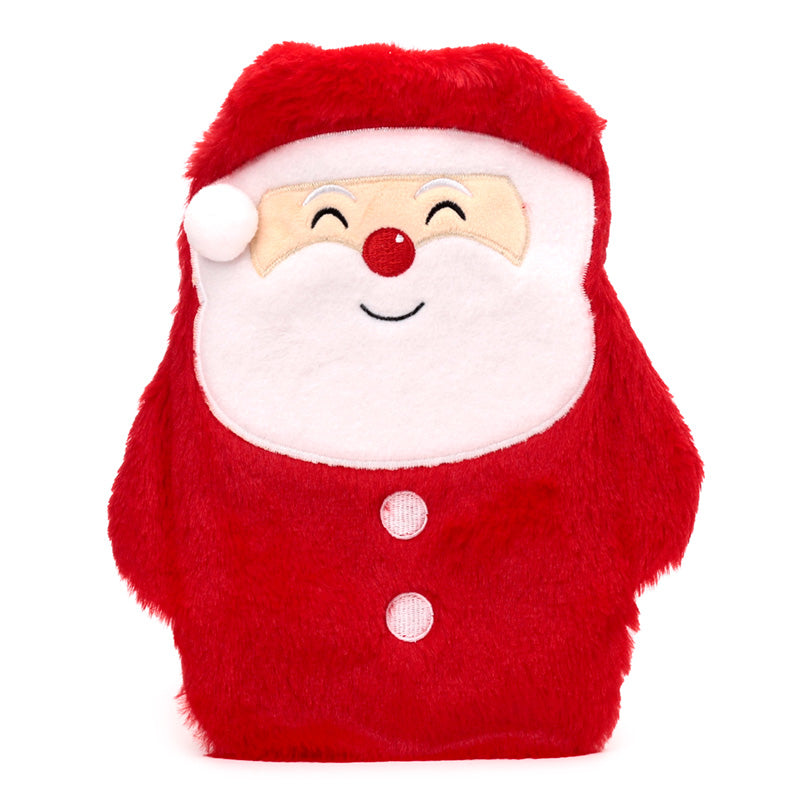 Hot Water Bottle with Plush Cover 650ml - Christmas Santa