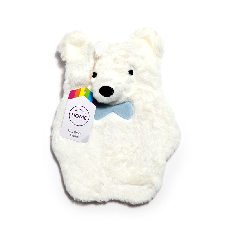 Hot Water Bottle with Plush Cover 650ml - Polar Bear