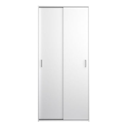 Space Wardrobe 2 Sliding Doors in White