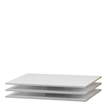 Verona Set of Shelves - Wide (for 180cm Wardrobe) in White