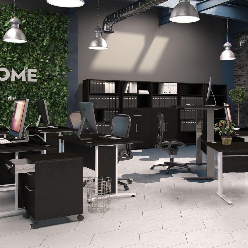 Prima Bookcase 1 Shelf With 2 Drawers 2 File Drawers