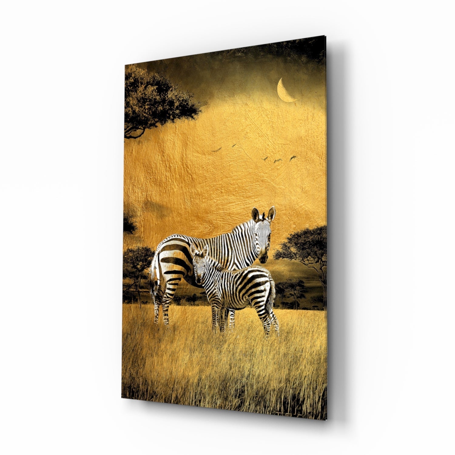 Zebras Glass Wall Art