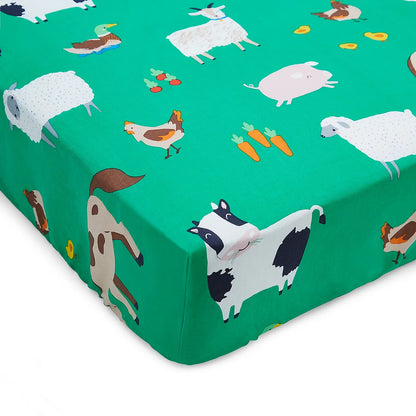 Catherine Lansfield Farmyard Animals Fitted Sheet