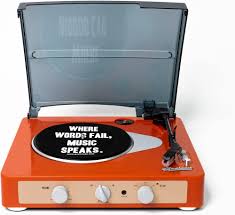 Brad Retro Record Player (Tangerine)