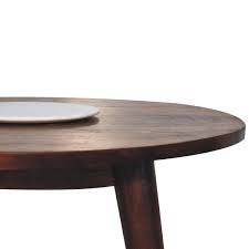 Chestnut Round Nordic End Tables