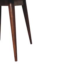 Chestnut Round Nordic End Tables