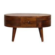 Mini Chestnut Rounded Coffee Tables