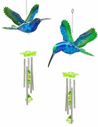 Blue/Green Hummingbird Windchime