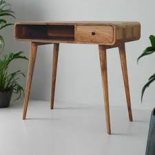 Curved Oak-ish Writing Desk