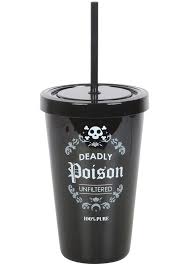 Deadly Poison Plastic Tumbler with Straw