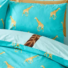 Catherine Lansfield Kids Havin A Giraffe Reversible Duvet Cover Set with Pillowcase