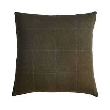 Quinn Cushion Set of 2 - Green Olive Tartan & Green Velvet