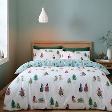 Catherine Lansfield Brushed Snowy Penguin Reversible Duvet Cover Set with Pillowcases