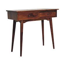 Chestnut Hallway 2 Drawer Console Tables