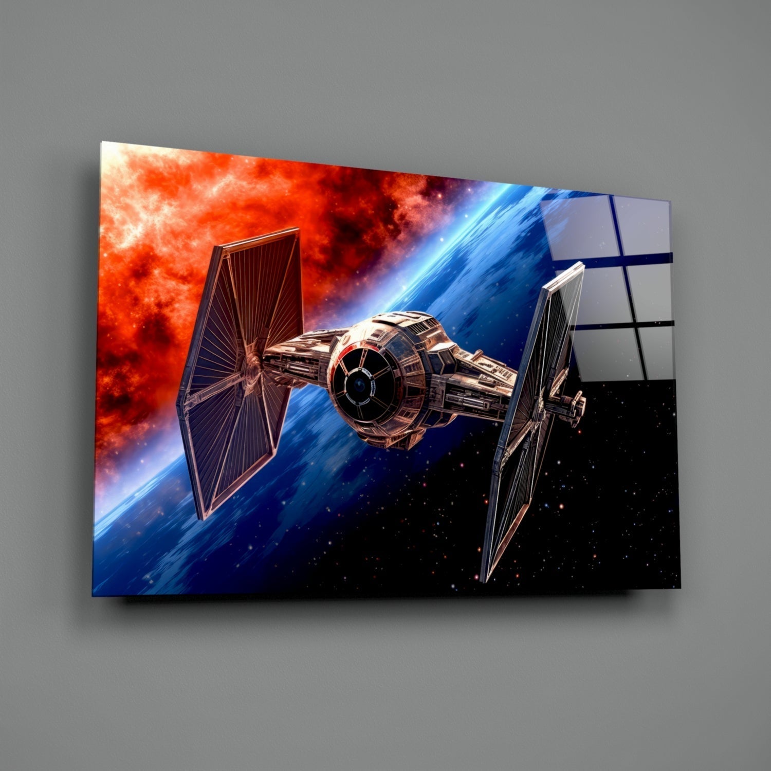 Tƒ±e Fighter Glass Wall Art || Designer Collection
