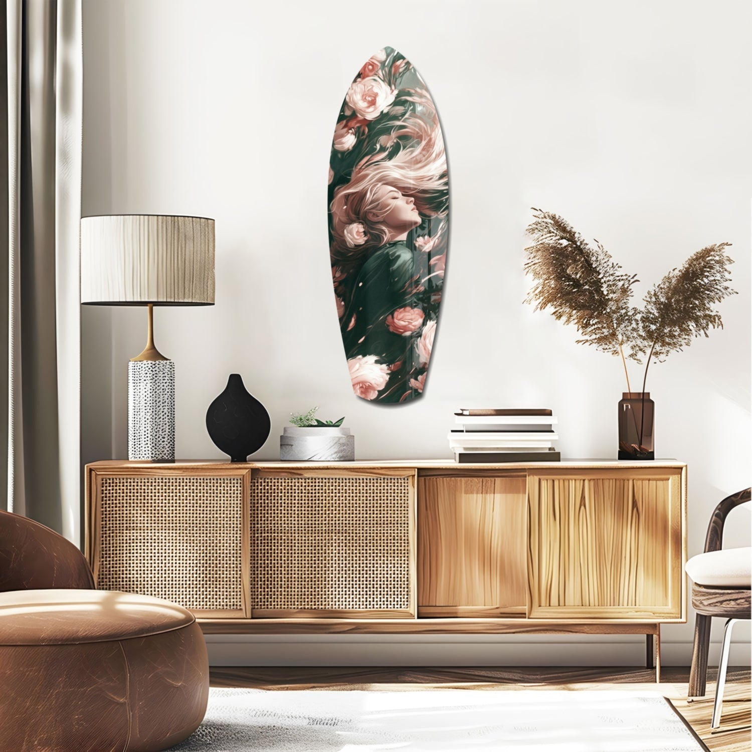 Blooming Breeze Glass Wall Art