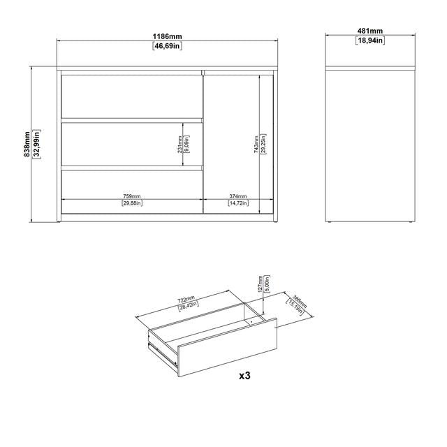 Sofia Chest 3 + 2 drawers
