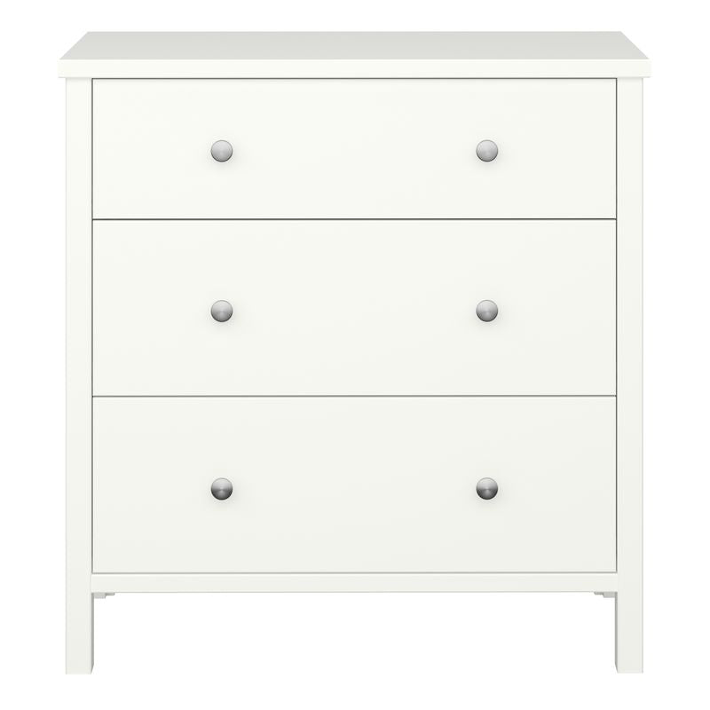 Tromso 3 Drawer Chest Off White