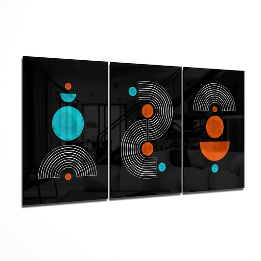 3 Wise Shapes Glass Wall Art